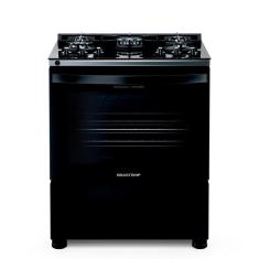 Fogão A Gás De Piso 5 Bocas Brastemp Mesa De Vidro - Bfs5vce Preto Bivolt