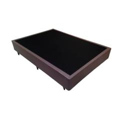 Santo Box, Cama Box Casal 138 Marrom Suede - Santo Box