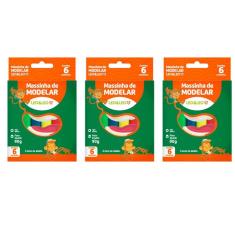 Kit 03 Massinha de Modelar Leo&Leo 6 cores - Leonora