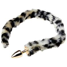 Sexy Fantasy Plug Anal De Metal Com Rabo De Pelúcia Longo -