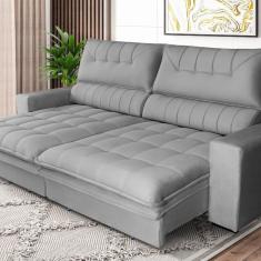 Sofá Reclinável 3 Lugares 250 Cm Gold Star Platinum Grafite