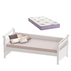 Cama Babá Júlia Branco Brilho Com Colchão - Carolina