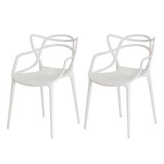 Kit 2 Cadeiras Allegra Branca Sala Cozinha Jantar - Waw Design