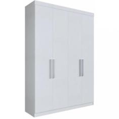 Guarda-Roupa Casal Édez Luna, 4 Portas 2,33m, Touch Branco - EDEZ