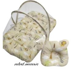 Berço Portátil Com Mosquiteiro Personalizado Para Bebê Menina e Menino