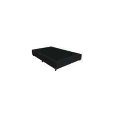 Base Box Casal Blindado Suede Preto