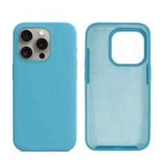 Capinha Compatível com iPhone 15 Pro Silicone com Interior Aveludado P