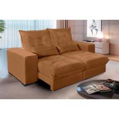 Sofá Retrátil e Reclinável 1,80m Suede Miami Preto - Sofá Casa, Terrac