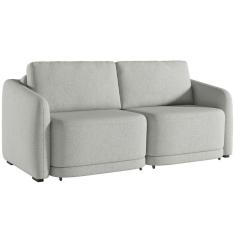Sofá Cama para Sala de Estar 2 Lugares 176cm Montserrat K01 Linho Cinza - Lyam Decor