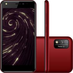 Smartphone Positivo Twist 4G 32GB Dual Chip Android 10 Tela 5" Octa-Core 1,6 GHz 4G 8MP - Vermelho Rubber