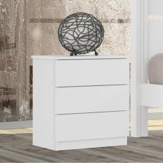 Mesa de Cabeceira 3  Gavetas Veronna Tcil Móveis Neve