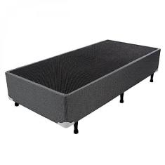 Base Box Solteiro 43cmx88cmx188cm Luckspuma Colchões Cinza/preto Quadriculado