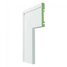 Guarnição de MDF 10cm x 15mm x 2,40m com Friso Moldufama 1003 Branco