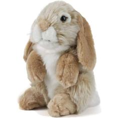Natureza Viva AN345B Brinquedo macio-pelúcia Pet Sentado Lop Eared Rabbit, Marrom (19cm)