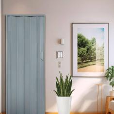 Porta Sanfonada de PVC 210x62cm Bariri Cinza Granizo