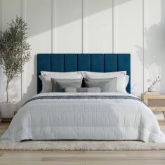 Cabeceira Casal Estofada Uvaia CabeCasa MadeiraMadeira Azul
