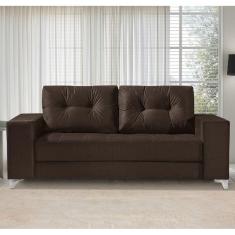 Sofá 3 Lugares 198cm Topázio Nabas Marrom