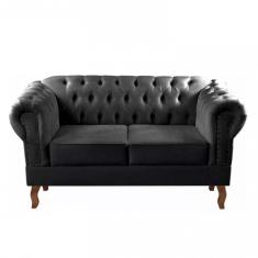 Sofá Dom Pedro 2 Lugares Chesterfield Namoradeira Captonê Bella Decor