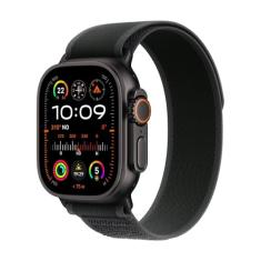 Apple Watch Ultra 2 GPS + Cellular • Caixa preta de titânio – 49 mm • Pulseira loop Trail preta – M/G