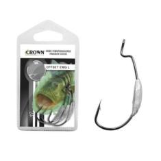 Kit 5 Anzol Pesca Offset 3/0 Lastreado 2,5g Isca Soft Crown