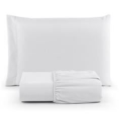 Jogo de Cama Solteiro Percal 400 Fios 2 Pçs Fronha Com Barra - Paulo C