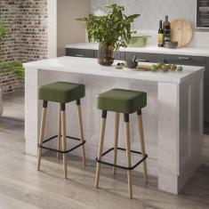 Kit 02 Banqueta Dubai Alta - Pés Palito  Dreamy House - Salaone, Courí