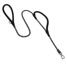 PetBonus Coleira de corda resistente para cães, guia de treinamento de animais de estimação forte de 1,8 m com gancho giratório travável e 2 alças acolchoadas confortáveis, coleira de caminhada para