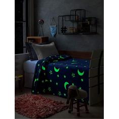 Manta Que Brilha No Escuro Azul mescla 1,50m x 2,00m