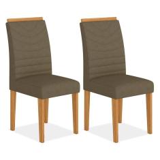 Conjunto 2 Cadeiras Lima Cinamomo/ Cappuccino - Móveis Arapongas