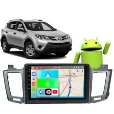 Multimídia 9 Pol Android Rav4 13 15 17 18 Carplay + Camera - E-Carplay