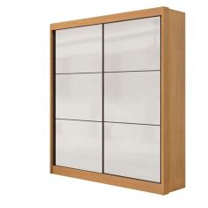 Guarda Roupa Solteiro 2 Portas 3 Gavetas Santorini-cinamomo-off White Móveis D'doro