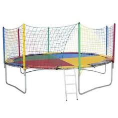 Cama Elástica 4,27m 6 Pés Alcamar Lona Colorida Nacional