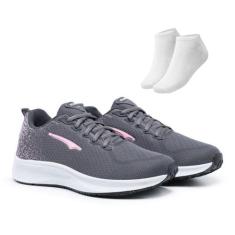 Kit Tênis Feminino Esportivo Ortopédico Para Academia Treino + Meia - 