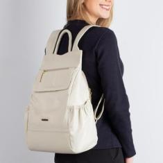 Mochila Antifurto De Couro Suelen Andrea Vinci Feminina-Feminino