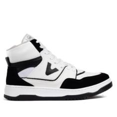 Tênis Feminino Via Marte Mid Recortes Branco/preto-Feminino