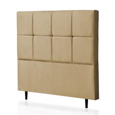 Cabeceira Solteiro Poliana 90 cm Suede Bege - D A Decor