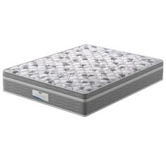 Colchão King Size Probel Century D28 com Molas Ensacadas e Pillow Euro 32x193x203cm - Branco/Cinza
