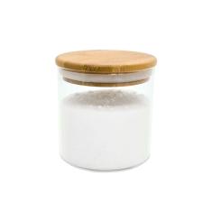 Pote De Vidro De Mantimentos 500ml C/ Tampa De Bambu Oikos