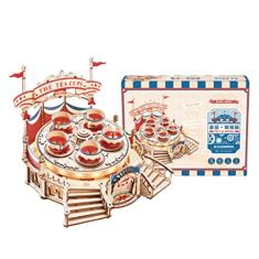 Montado Cadeira voadora giratória aérea quebra-cabeça 3d quebra-cabeça de madeira experimentos científicos brinquedos educativos de construção 3d quebra-cabeças para adultos, artes Engraçado