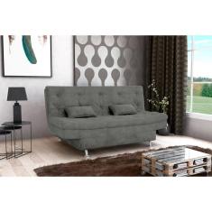 Sofá Cama Salomé Suede Cinza B250 - Matrix
