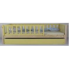 Bicama Montessoriana Solteirão Base Colorida Madeira Maciça Pinus - Pi