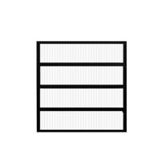 Vitro Basculante Alumínio Preto 80 (A) x 60 (L) - Hale
