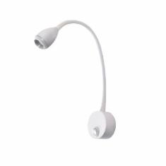 Arandela Led 3w 3000k Haste Flexível Quarto Cabeceira Cama Leitura - N