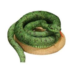 Cobra Artificial de Pelúcia - Amarela, Laranja e Verde - Decoração de 