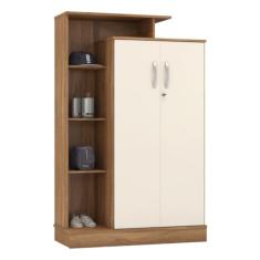 Armário Multiuso Elite 2 Portas Amêndola/off White com Chave - Demóbile