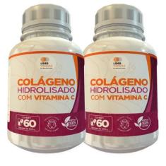 Colágeno Hidrolisado Com Vitamina C 500Mg 60 Cáps 2 Potes - Lider Vend