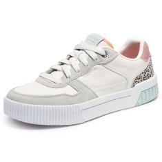Skechers Jade-Feline Instinct feminino, Branco-multi, 34