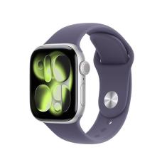 Apple Watch Series 11 GPS + Cellular - Caixa prateada de alumínio – 42 mm - Pulseira esportiva roxo-névoa – M/G