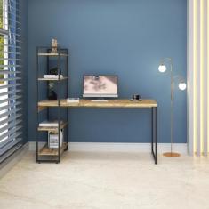 Escrivaninha com Estante Alta 4 Prateleiras 1,50m Dynamica - Compace D