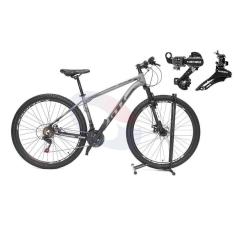 Bicicleta Aro 29 Gti Roma Alumínio 21v Câmbios Shimano Freio a Disco Suspensão Dianteira Mtb 29-Unissex